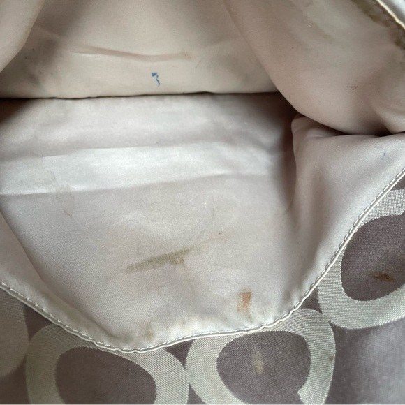 Coach F25501 Taylor Op Art Alexis Carryall Shoulder Tote Handbag Taupe Beige Bag - Picture 12 of 16